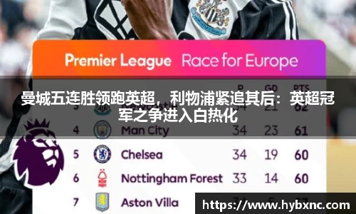 曼城五连胜领跑英超，利物浦紧追其后：英超冠军之争进入白热化